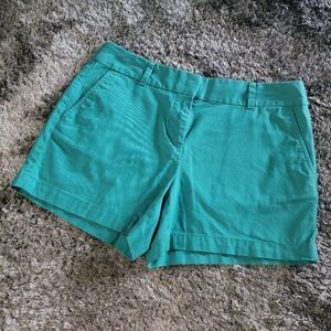 Loft Outlet Teal Green 4" Shorts Chino Type Women's size 6
